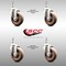 Service Caster 4 Inch 316SS High Temp Glass Filled Nylon 3/8 Inch Threaded Stem Caster Set SCC SCC-SS316TS20S414-GFNSHT-381615-4 - alternate 3